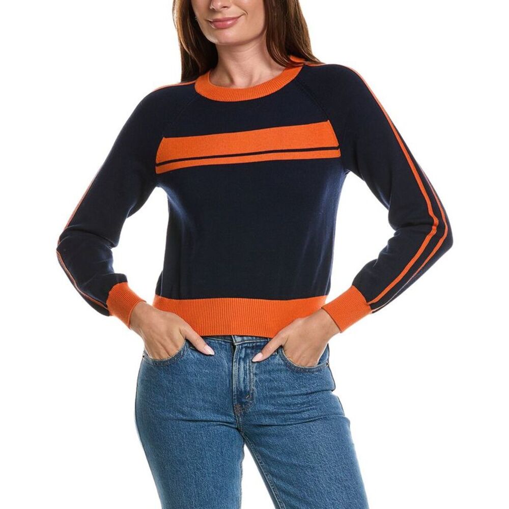 Wispr Womens  Danielle Stripe Sweater, Blue